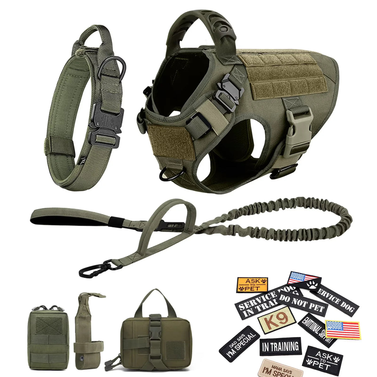 Petravel Padded Dog Tactical Harness Vest With Quick Release Buckle