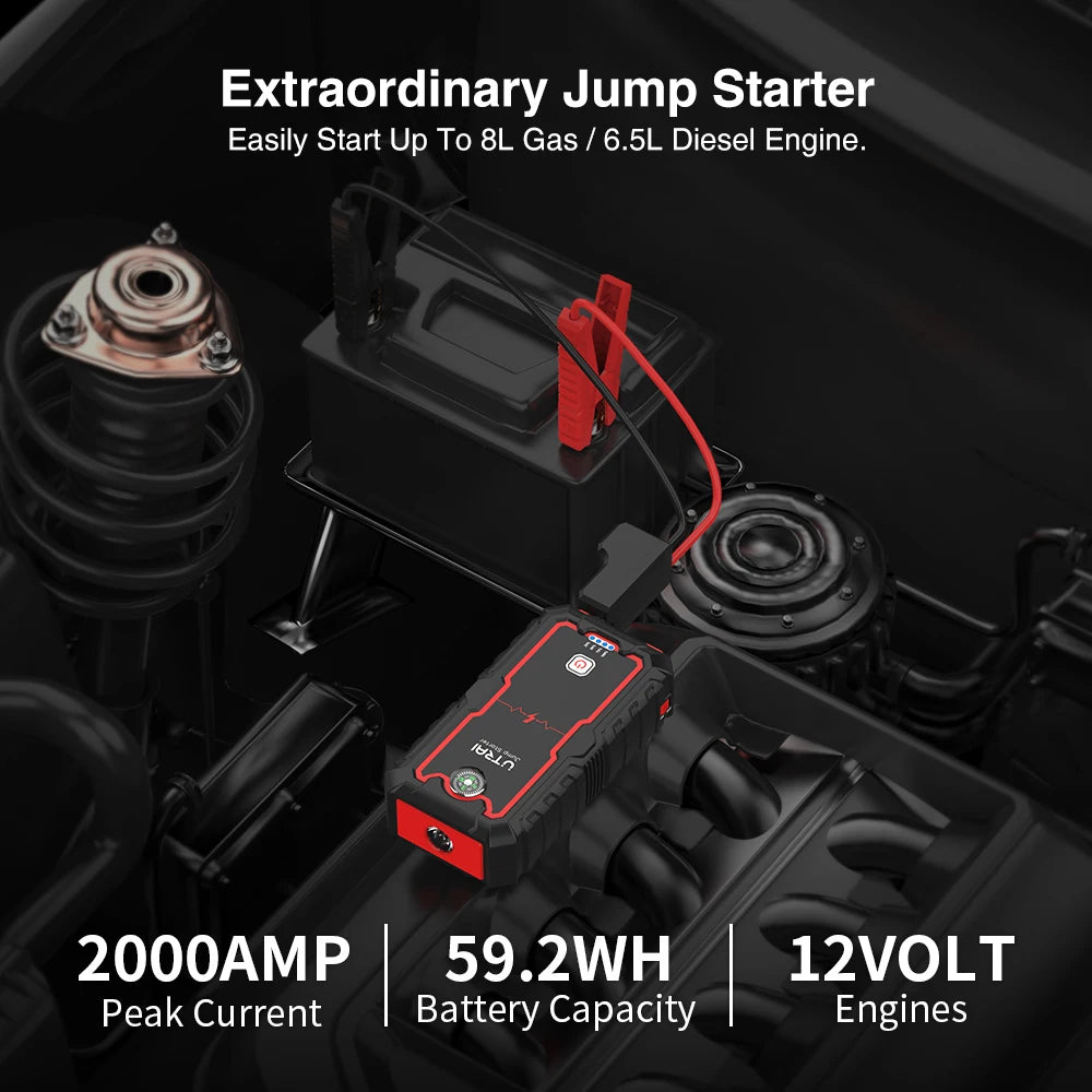 Utrai 20000mAh Car Jump Starter Power Bank Fast Charge