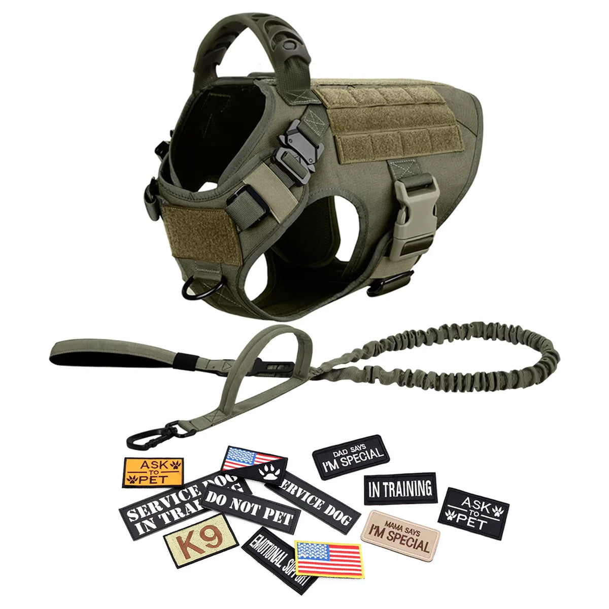 Petravel Padded Dog Tactical Harness Vest With Quick Release Buckle