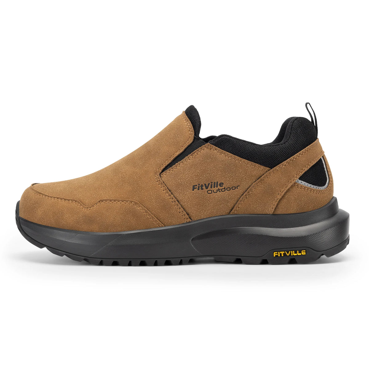 Fitville Men's Comfort Slip On Hiking Loafers With Arch Support