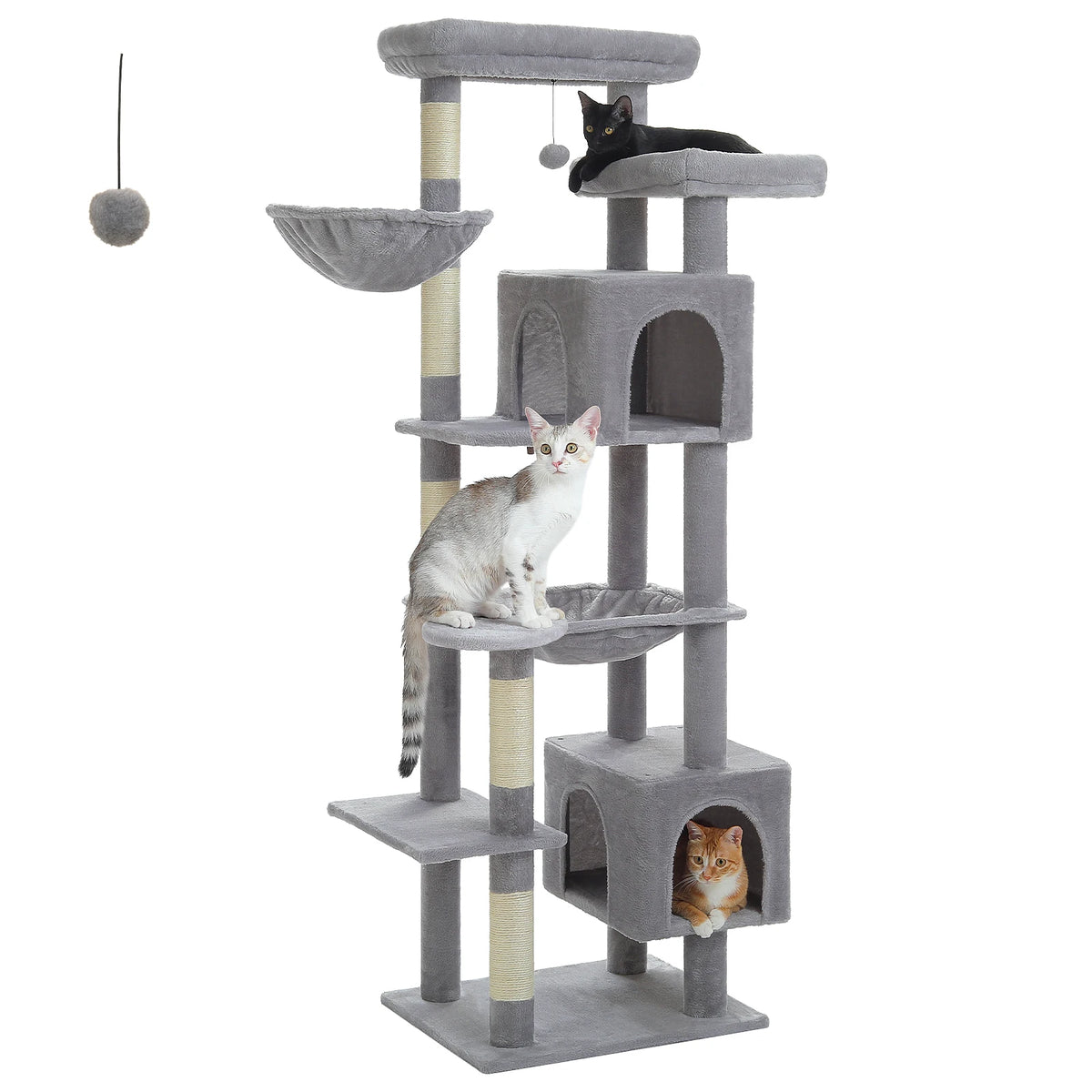 Pawz Road Indoor Cat Tree With Hammock And Scratching Posts
