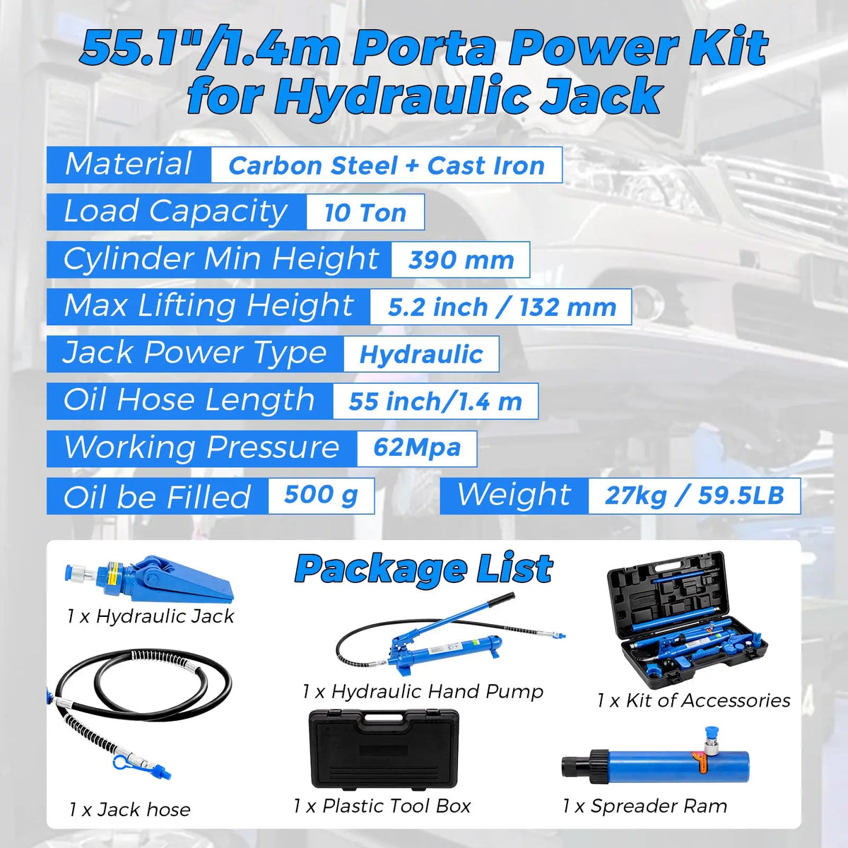 HobbyLane Hydraulic Porta Power Kit Auto Body Frame Repair