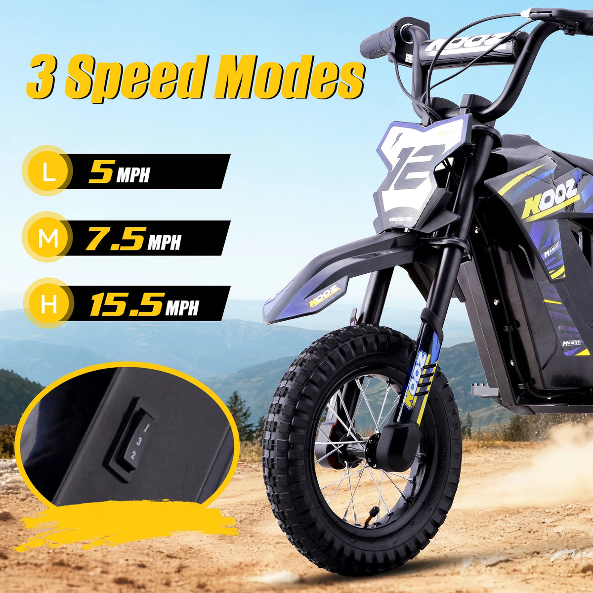 KOOZ HP122E 36V 300W Electric Dirt Bike For Youth Riders