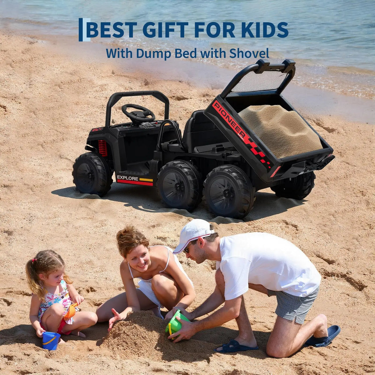 Kids 24V 4WD Electric Ride On Truck With Parental Remote