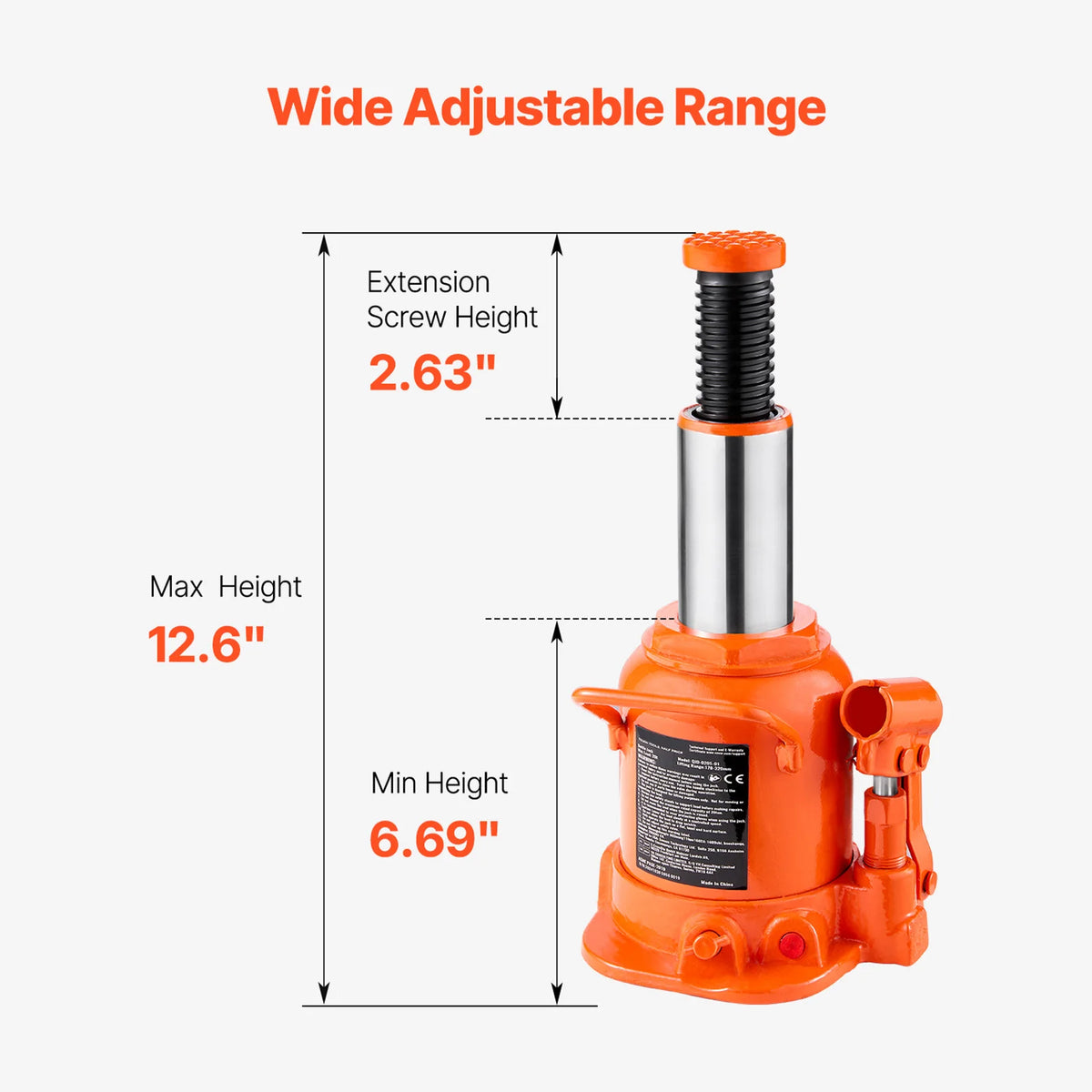 SucceBuy Heavy Duty Hydraulic Bottle Jack For Auto Repair