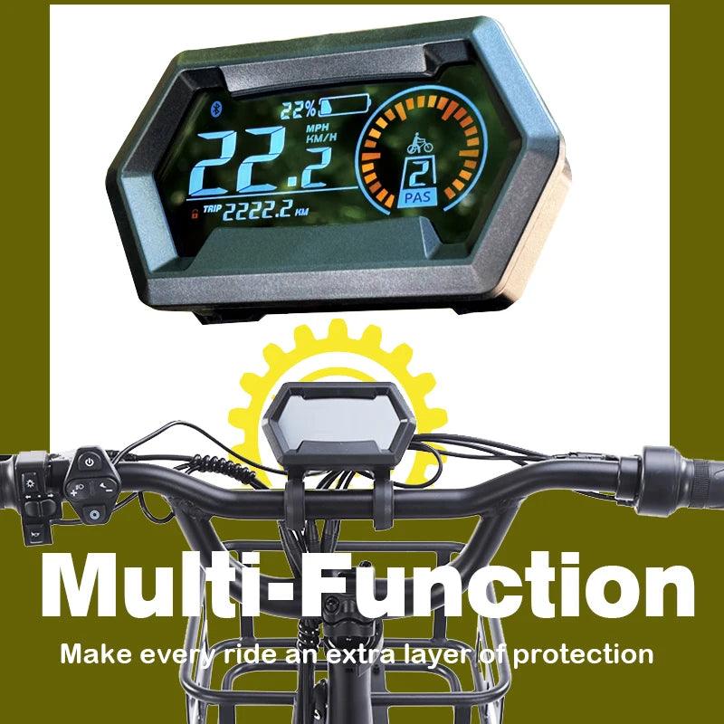 Foldable 48V Electric Cargo Tricycle With Removable Lithium Battery