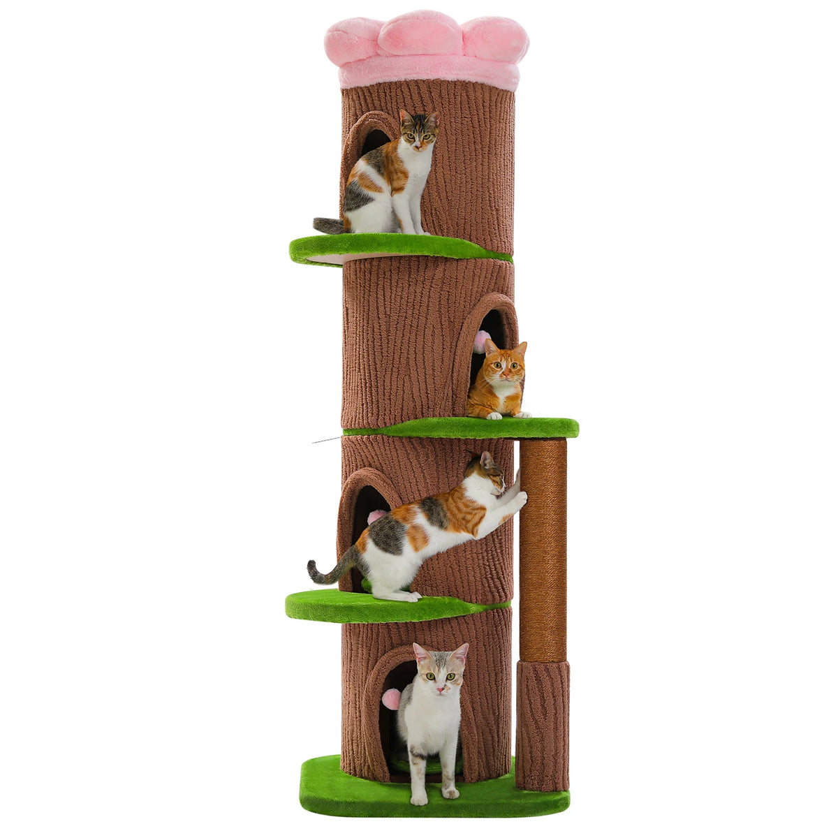 P Luxury Indoor Cat Tree Tower With Four Spacious Condos