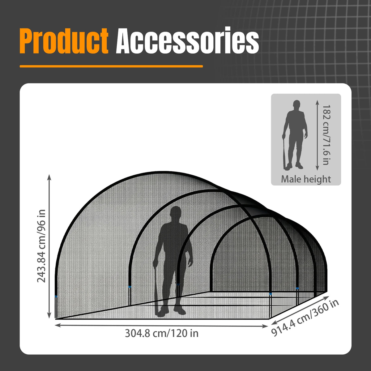 JOCESTYLE Portable Baseball Softball Batting Cage Net