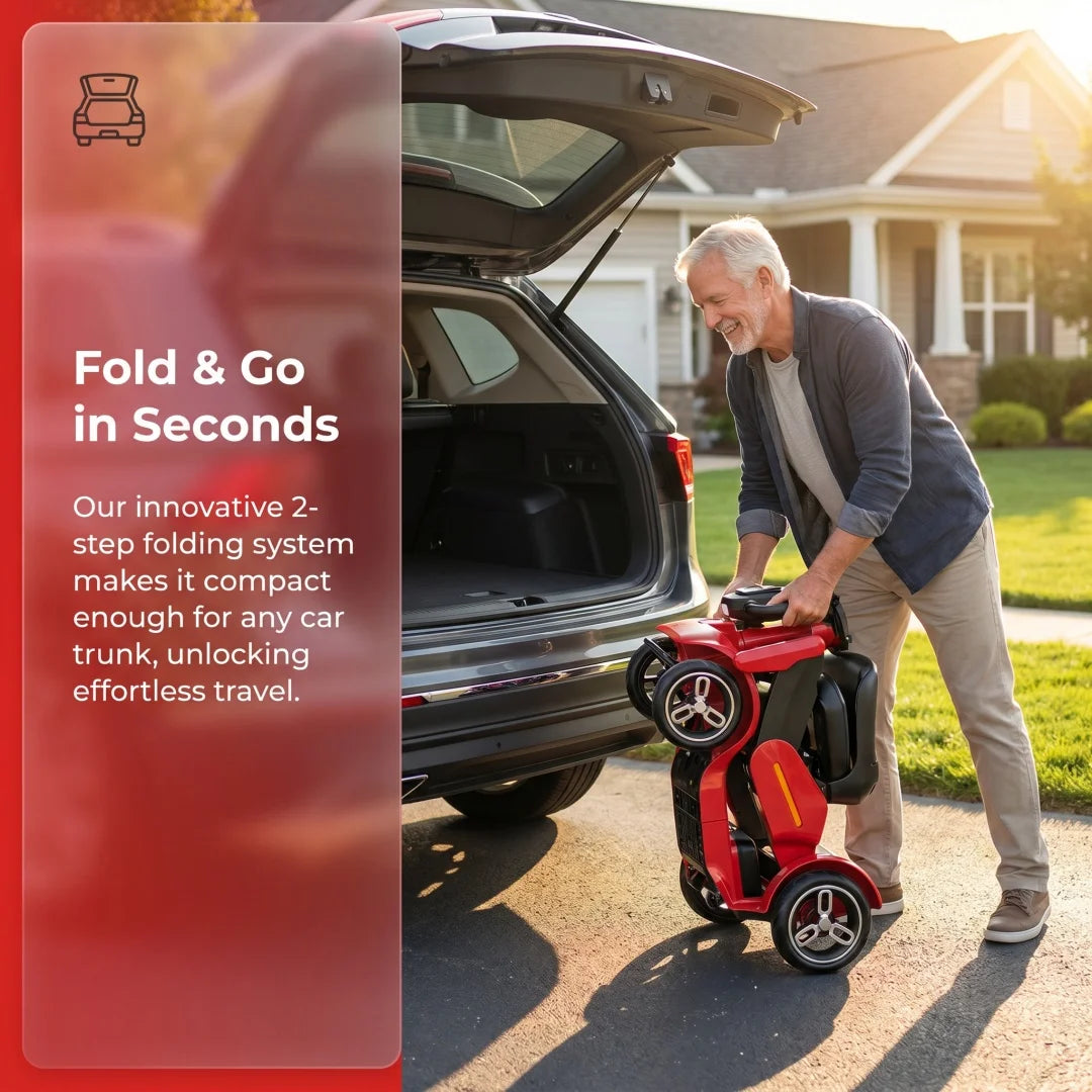 Unificare Foldable Mobility Scooter 500W Motor 36V Battery