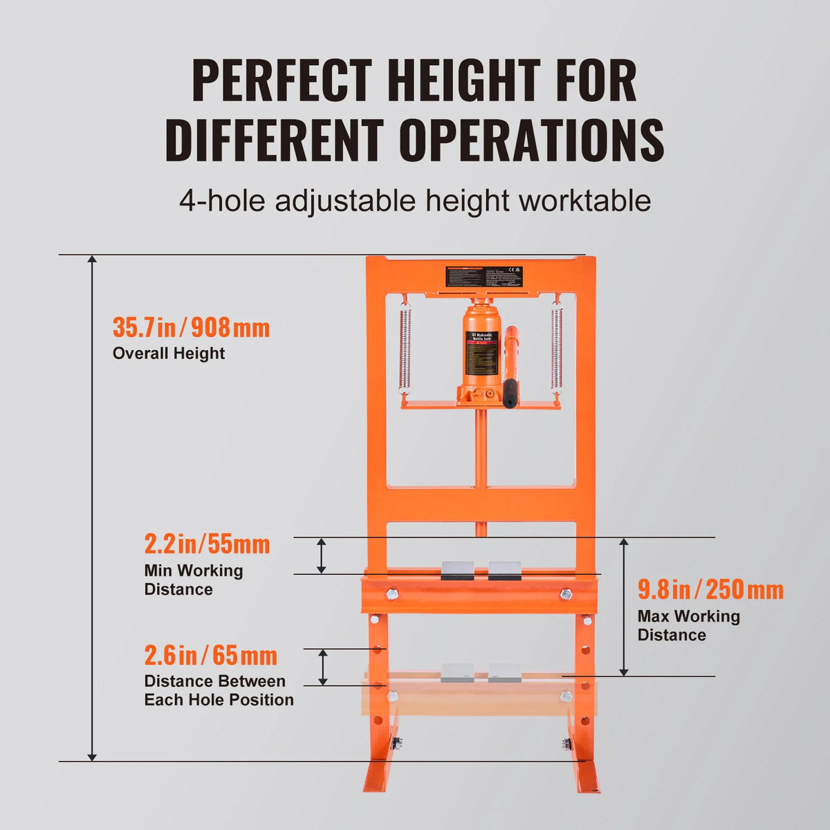 SucceBuy H Frame Hydraulic Shop Press For Garage And Workshop