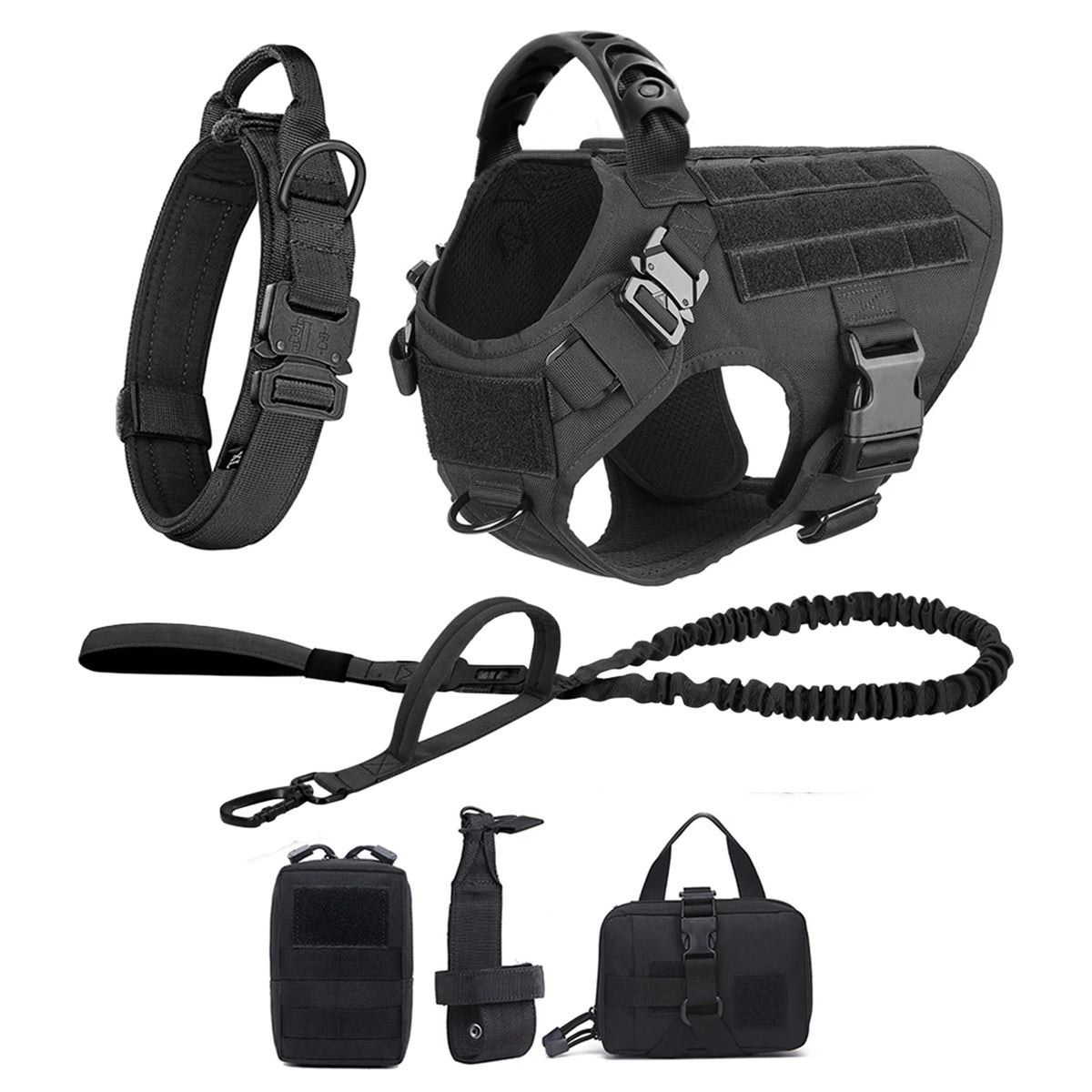 Petravel Padded Nylon Dog Harness And Leash Training Vest Set