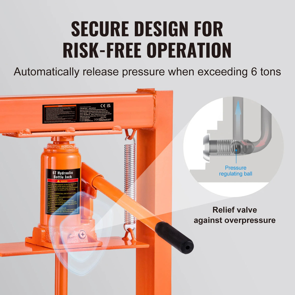 SucceBuy H Frame Hydraulic Shop Press For Garage And Workshop