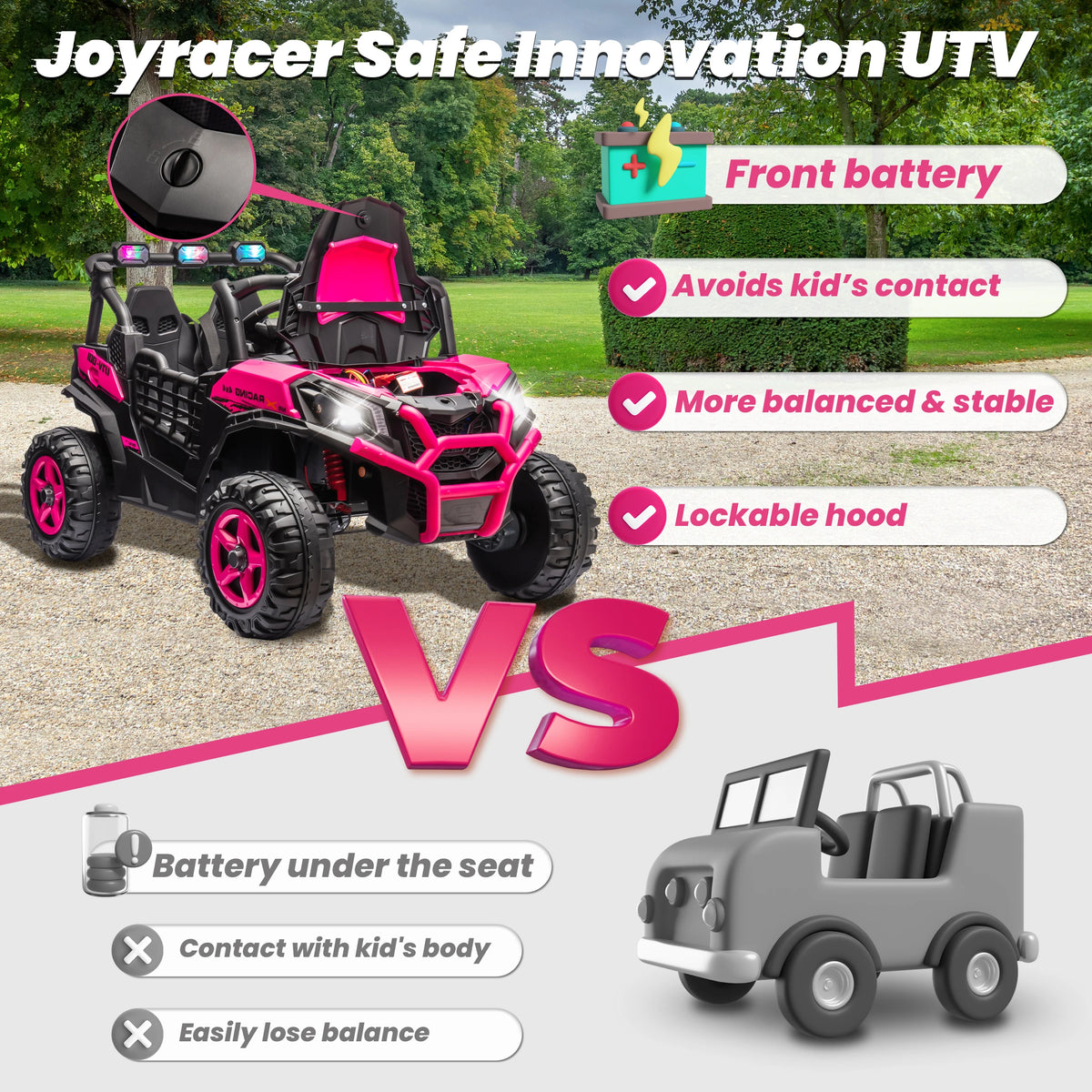 Joyracer 24V Electric Off Road Ride On UTV Remote Control