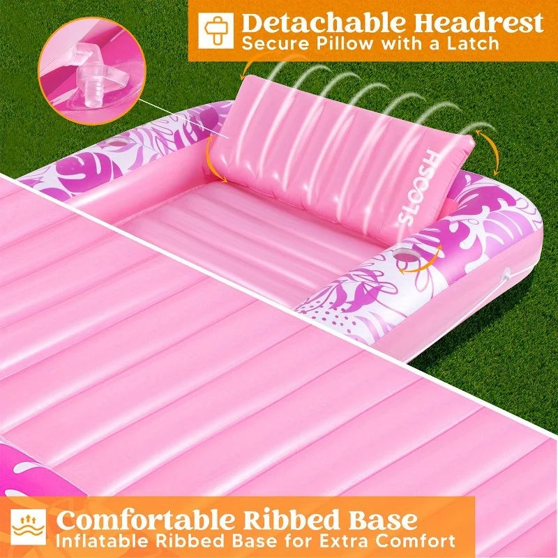 Joyfy Inflatable Tanning Pool Lounger Float For Adults