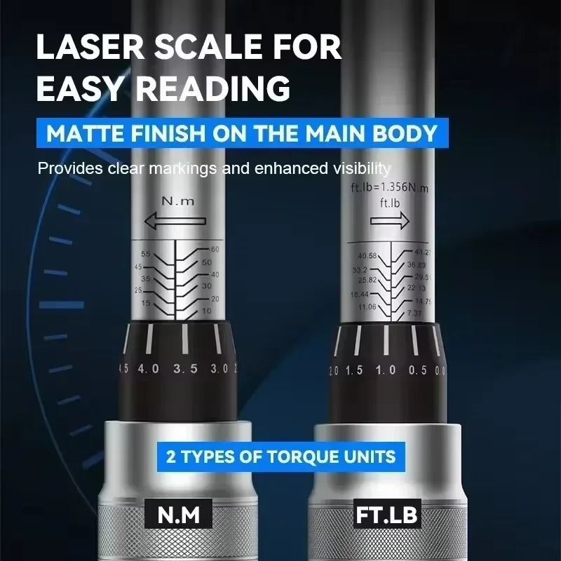 Professional Adjustable Torque Wrench Square Drive Automotive Tool