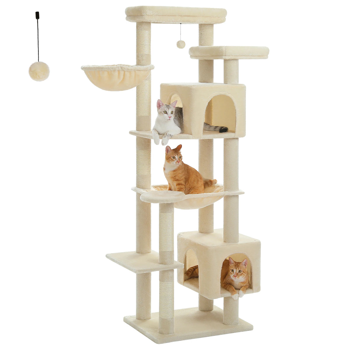 Pawz Road Indoor Cat Tree With Hammock And Scratching Posts