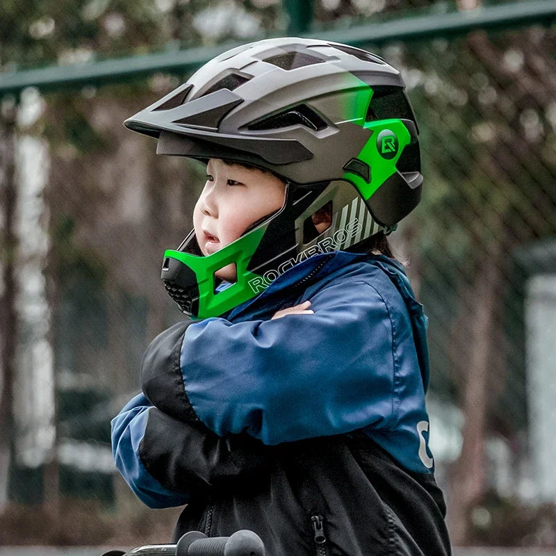 Rockbros Kids Full Face Cycling Helmet With Eight Air Vents