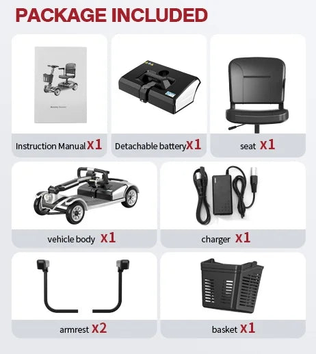Unificare Foldable Electric Mobility Scooter With 250W Motor