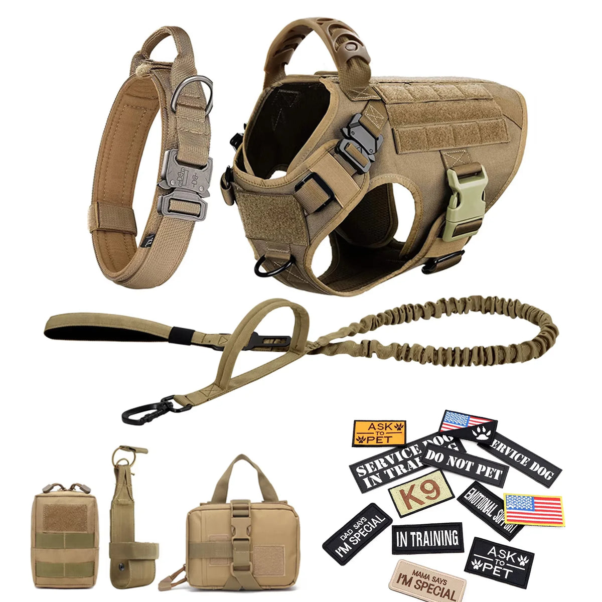 Petravel Padded Dog Tactical Harness Vest With Quick Release Buckle