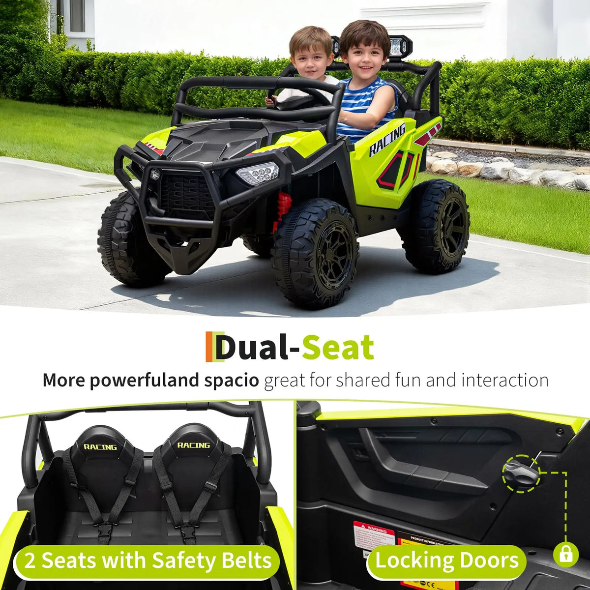 HiMISS 24V Kids Ride On UTV Truck With Remote Control