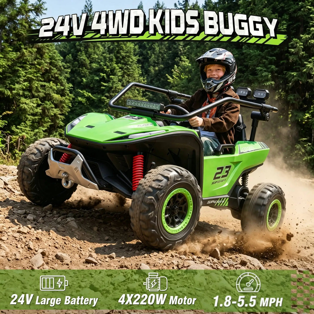 Joyracer 4WD Electric Ride On UTV With Remote Control Bluetooth