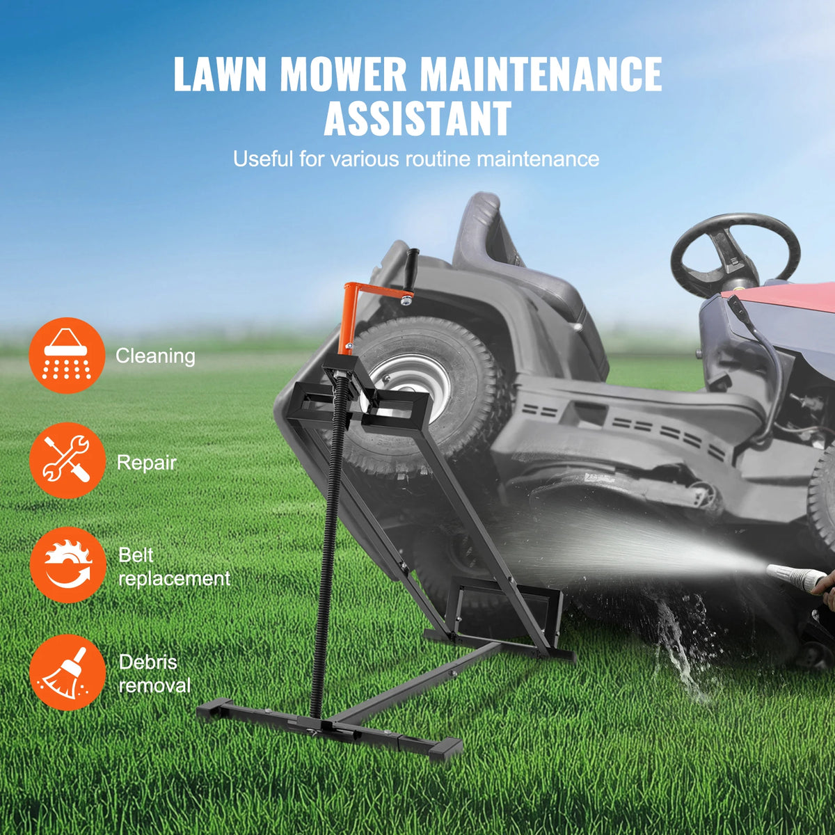 SucceBuy Hydraulic Lawn Mower Lift With Threaded Jack