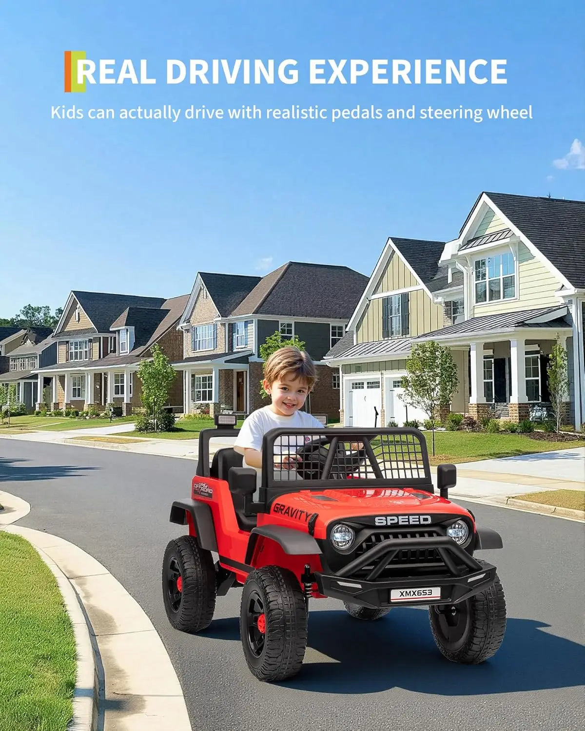 HiMiss Kids Electric Ride On Truck With Parent Remote Control