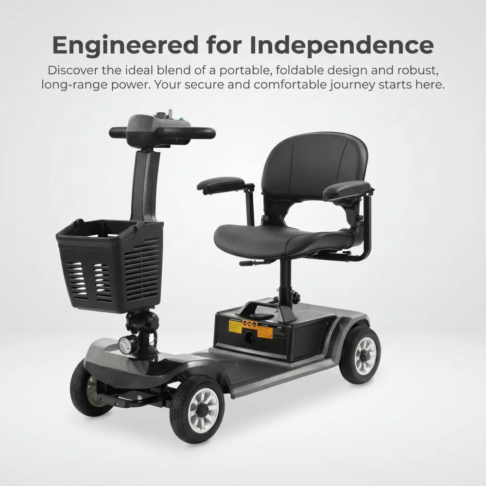 Unificare Foldable Electric Mobility Scooter With Detachable Battery