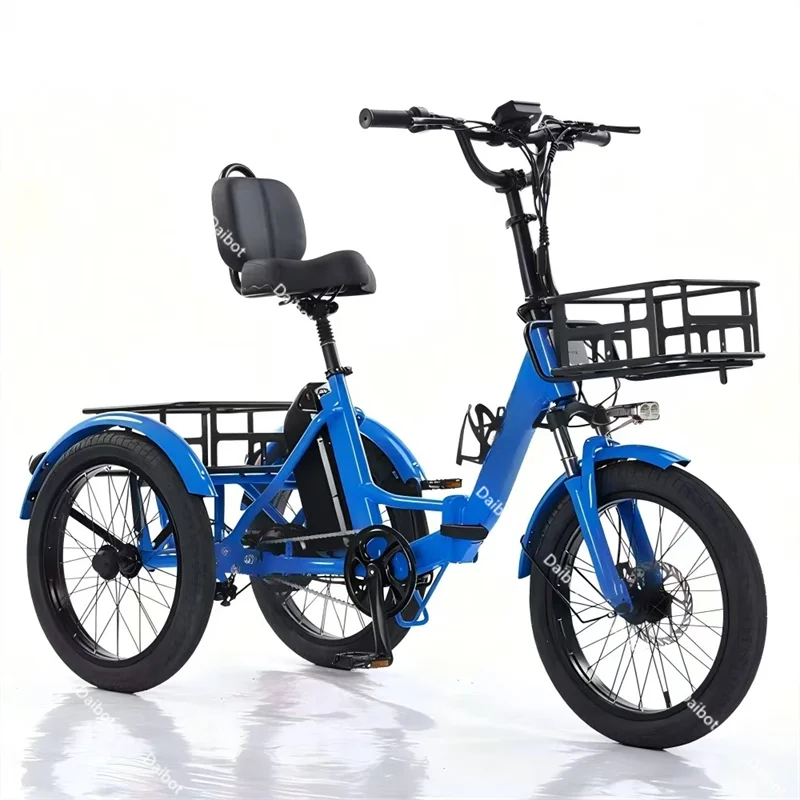 Foldable 48V Electric Cargo Tricycle With Removable Lithium Battery