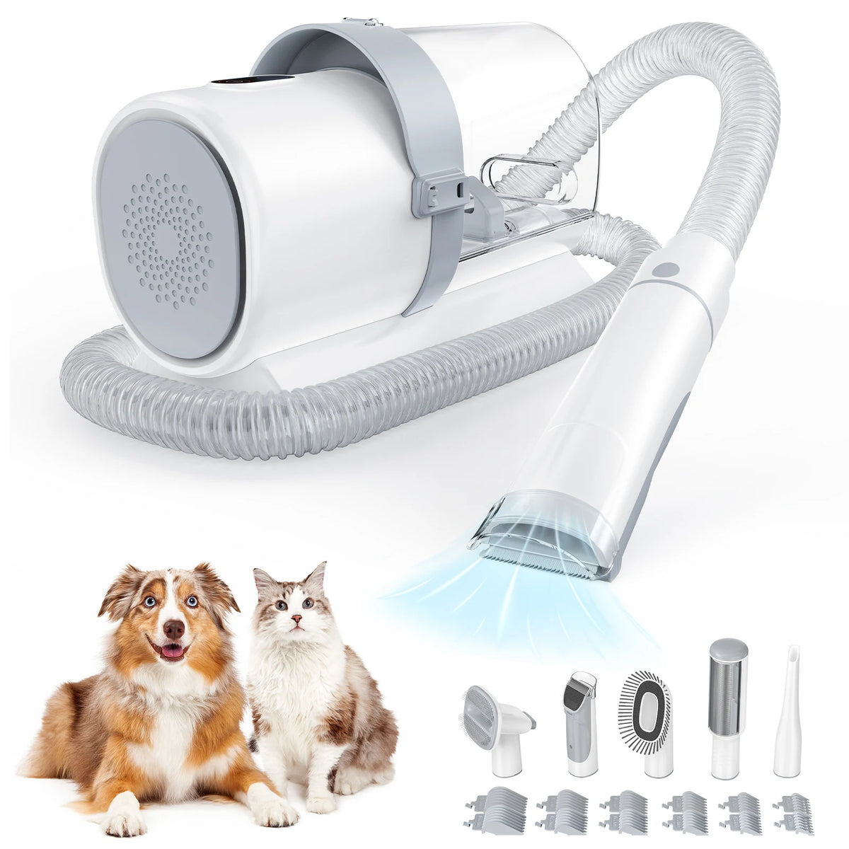 Professional Low Noise Cordless Pet Grooming Vacuum Clipper Kit