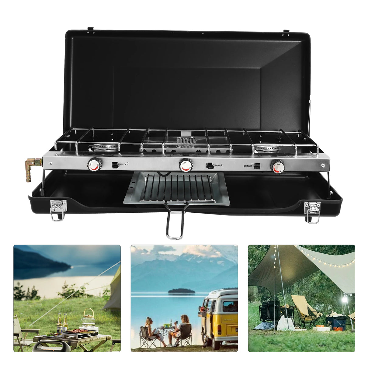 Portable 4.5kw Gas Camping Stove For Outdoor Cooking Adventures