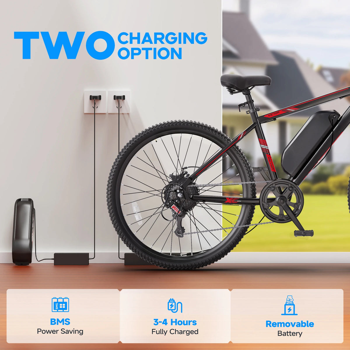 QNUT Victor 1000W Peak Motor Electric Bike With Removable Battery