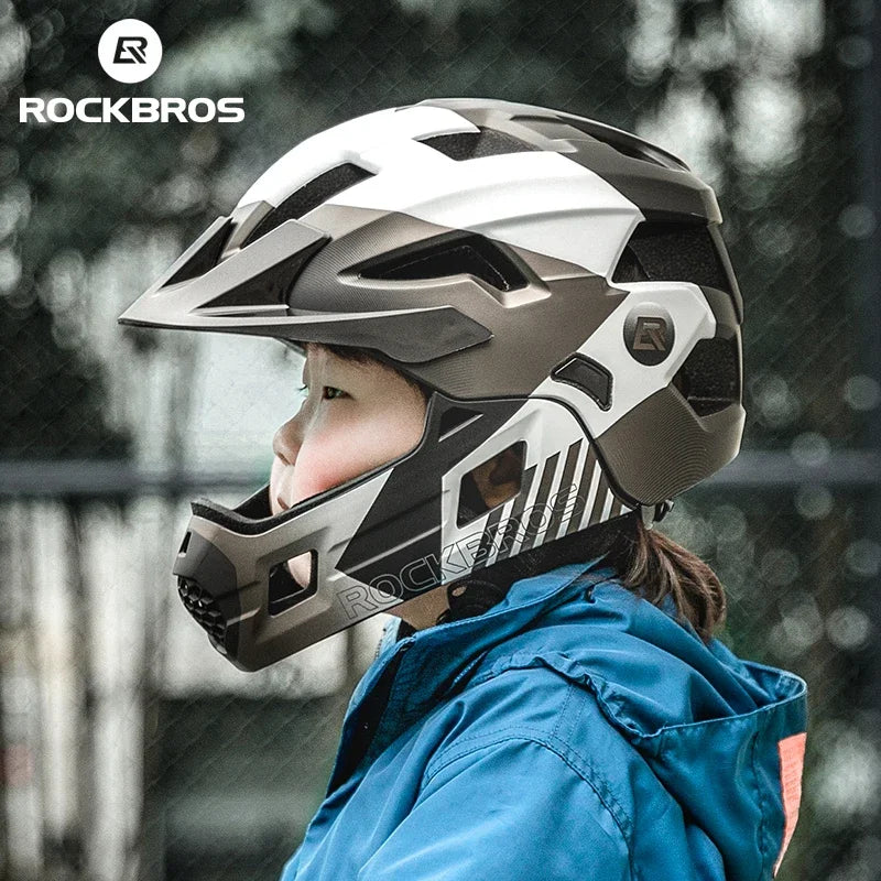 Rockbros Kids Full Face Cycling Helmet With Eight Air Vents