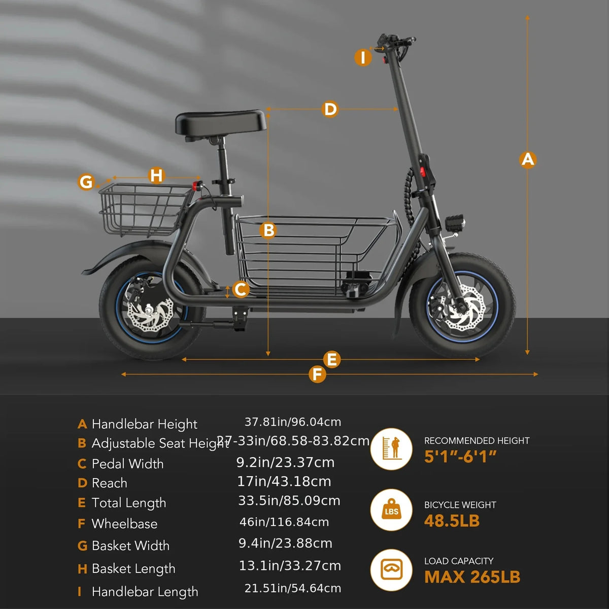 Gyroor Foldable Electric Scooter Featuring Pet Basket At Three Speed Levels