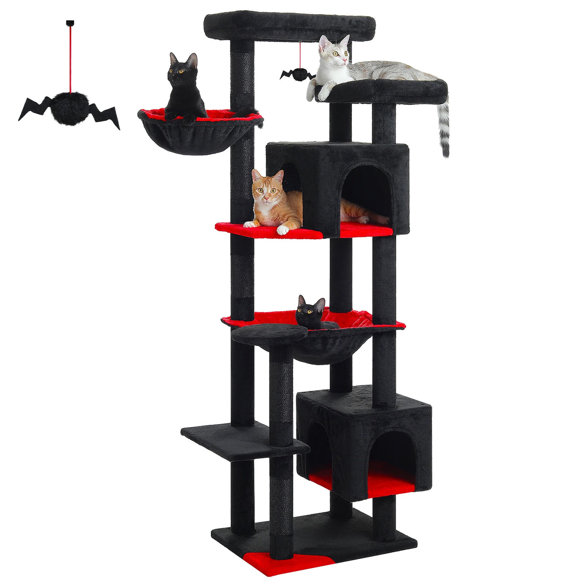 Pawz Road Indoor Cat Tree With Hammock And Scratching Posts