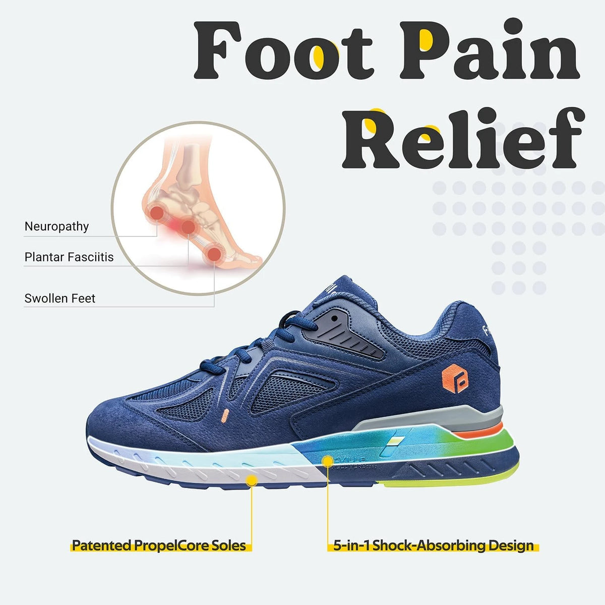 FitVille Men Extra Wide Walking Shoes Comfort Sports Sneakers