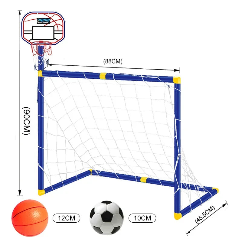 Kmoist 2 In 1 Portable Kids Basketball And Soccer Goal