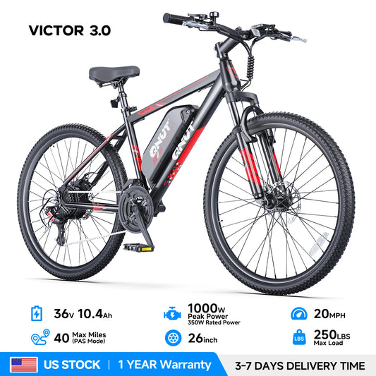 QNUT Victor 1000W Peak Motor Electric Bike With Removable Battery