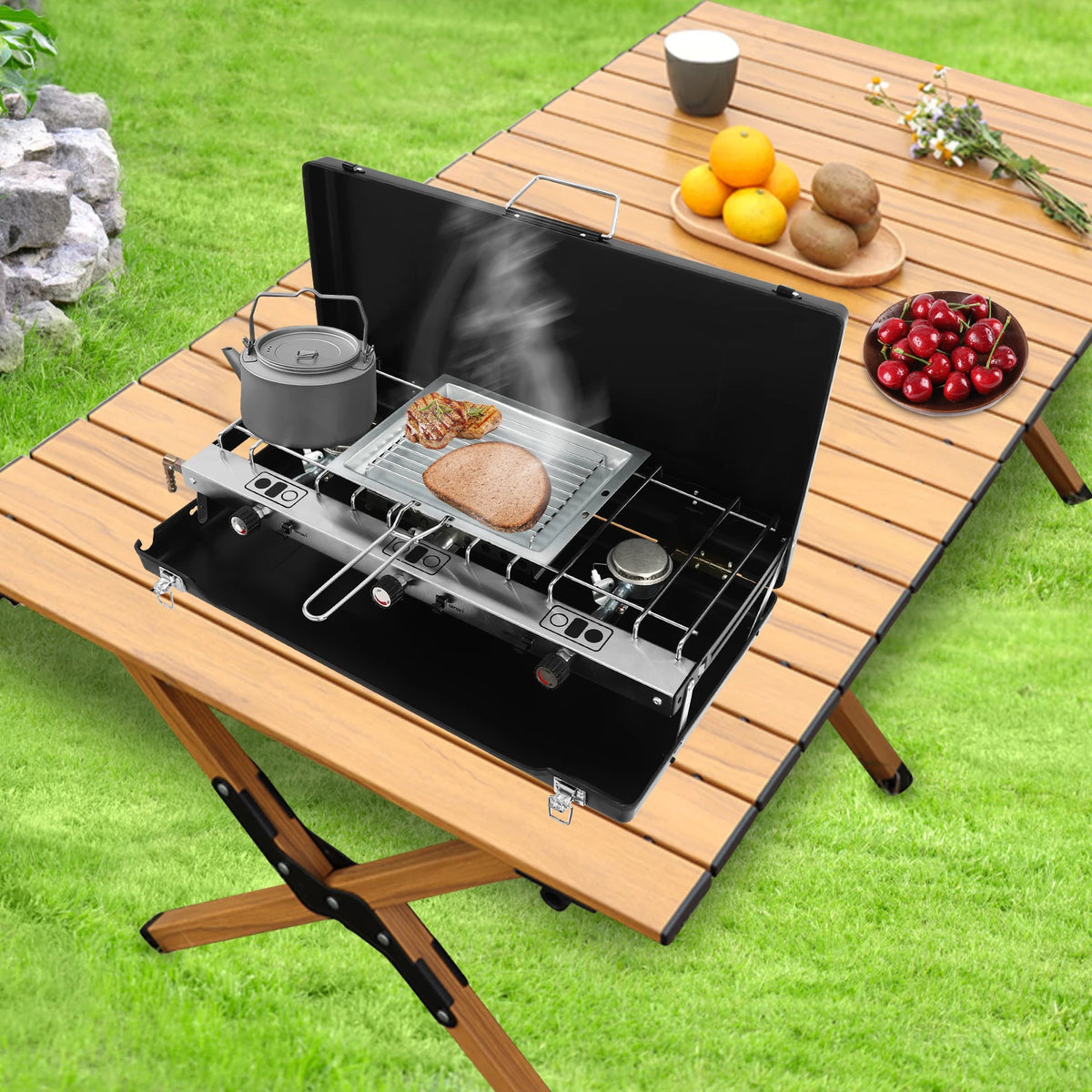 Portable 4.5kw Gas Camping Stove For Outdoor Cooking Adventures