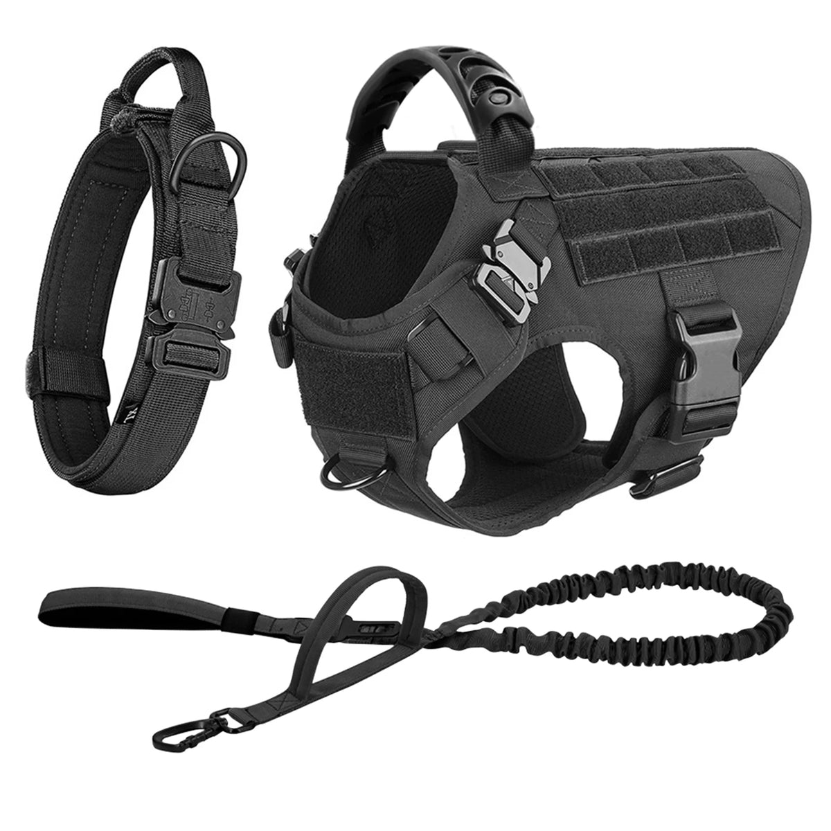 Petravel Padded Nylon Dog Harness And Leash Training Vest Set