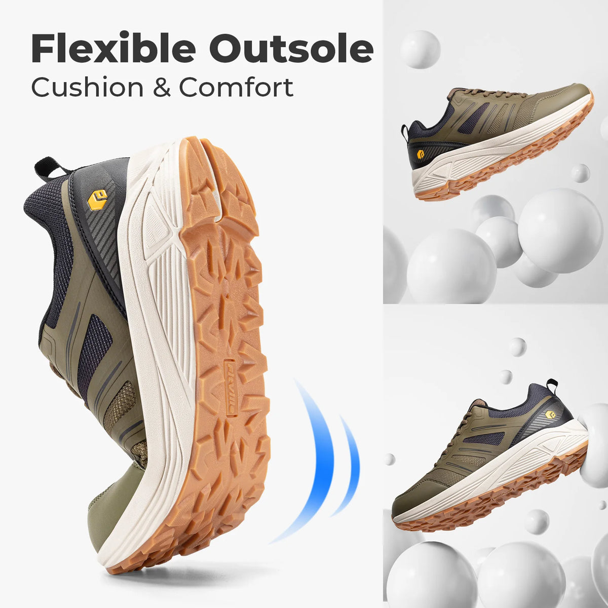 FittingTon Wide Toe Trail Running Shoes For Plantar Fasciitis