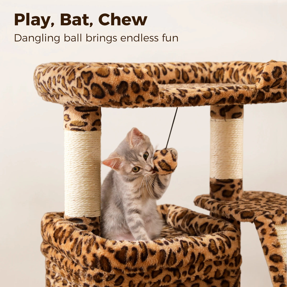 Pawz Road Three Tier Cat Tower With Sisal Scratching Post
