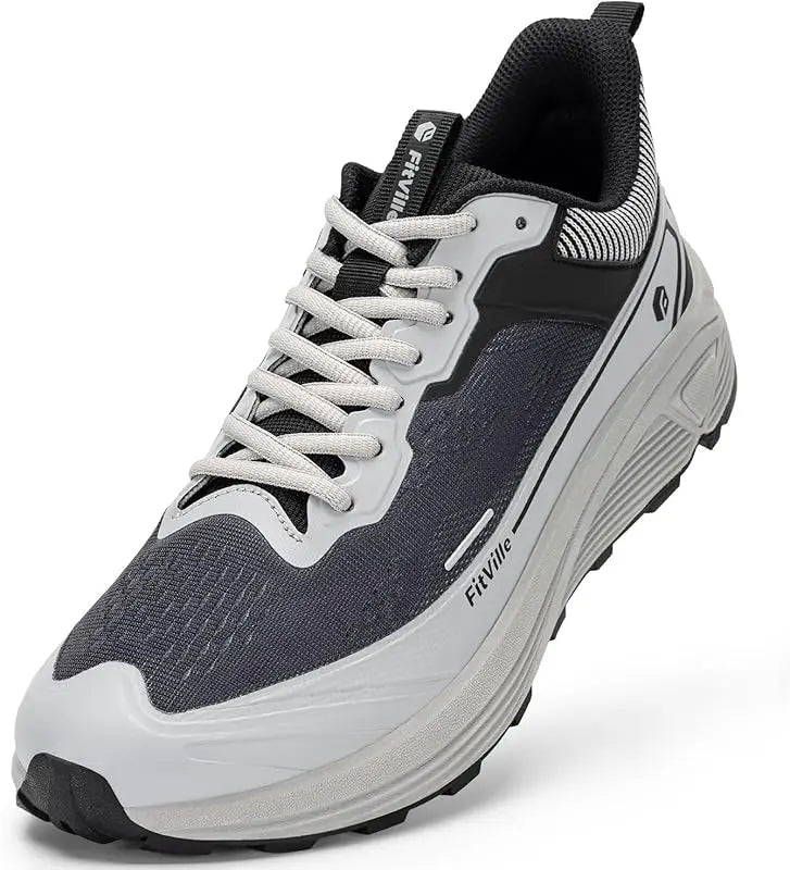 Fittington Men's Wide Comfort Walking Shoes With Arch Support