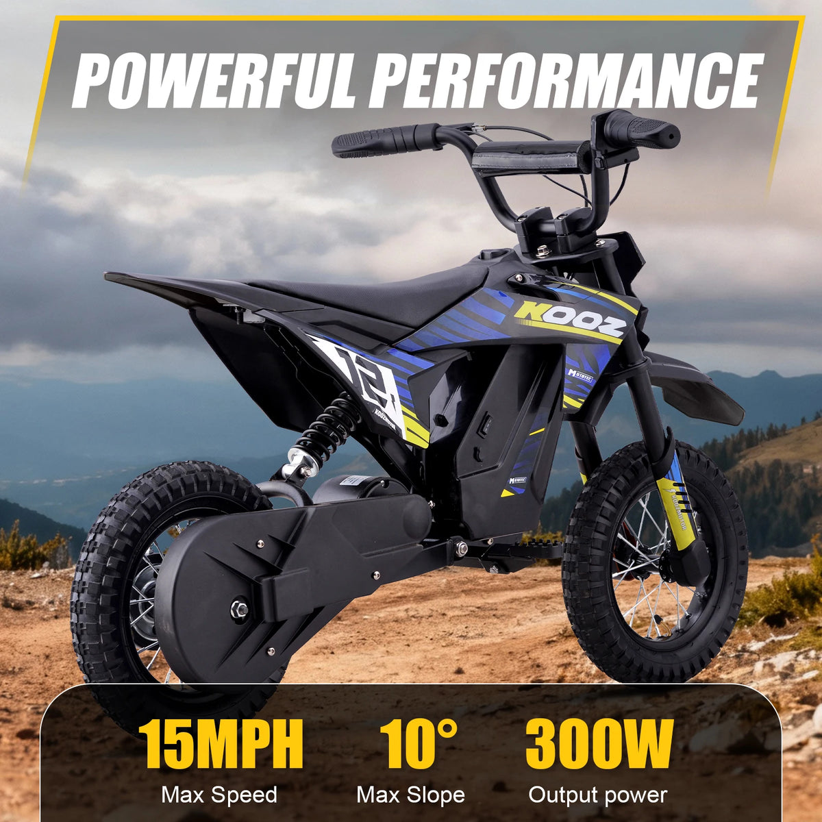 KOOZ HP122E 36V 300W Electric Dirt Bike For Youth Riders