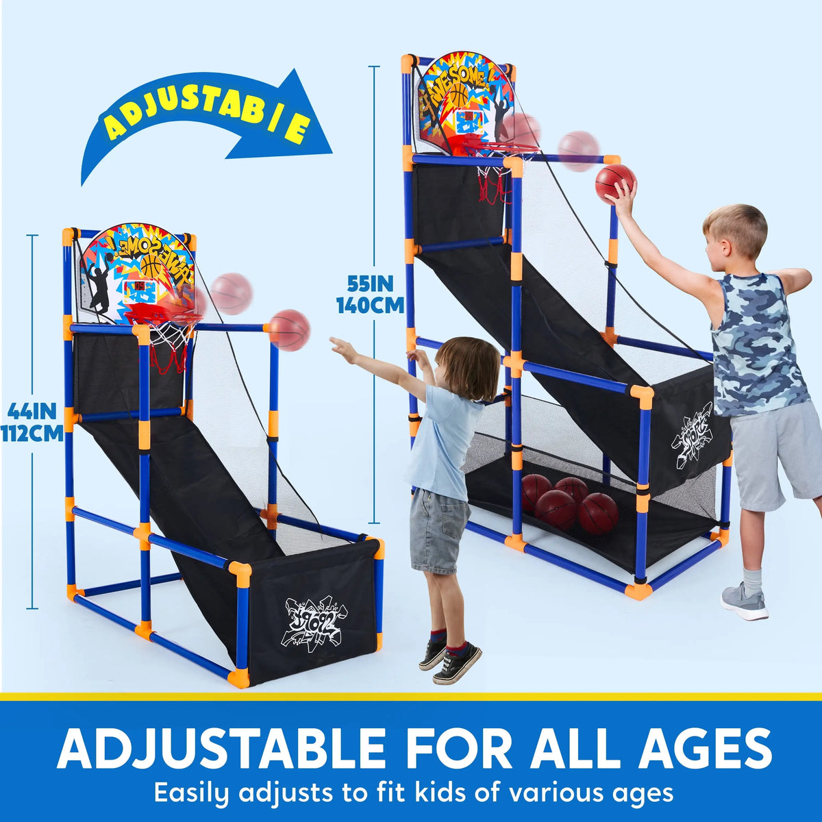 Joyfy Led Scoring Arcade Basketball Hoop Game With Four Balls