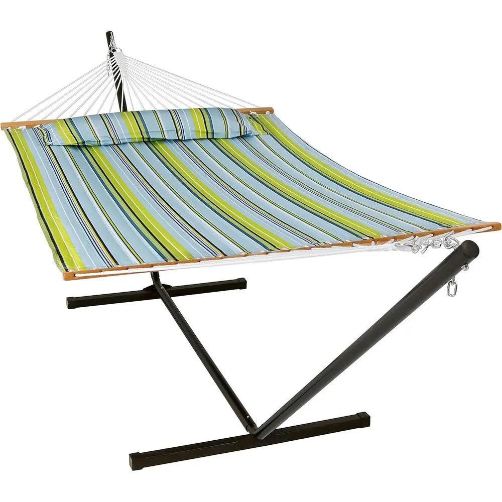 Comfortable Double Hammock With Sturdy Outdoor Support Stand