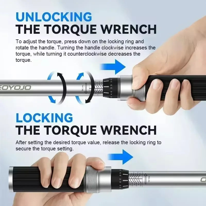 Professional Adjustable Torque Wrench Square Drive Automotive Tool