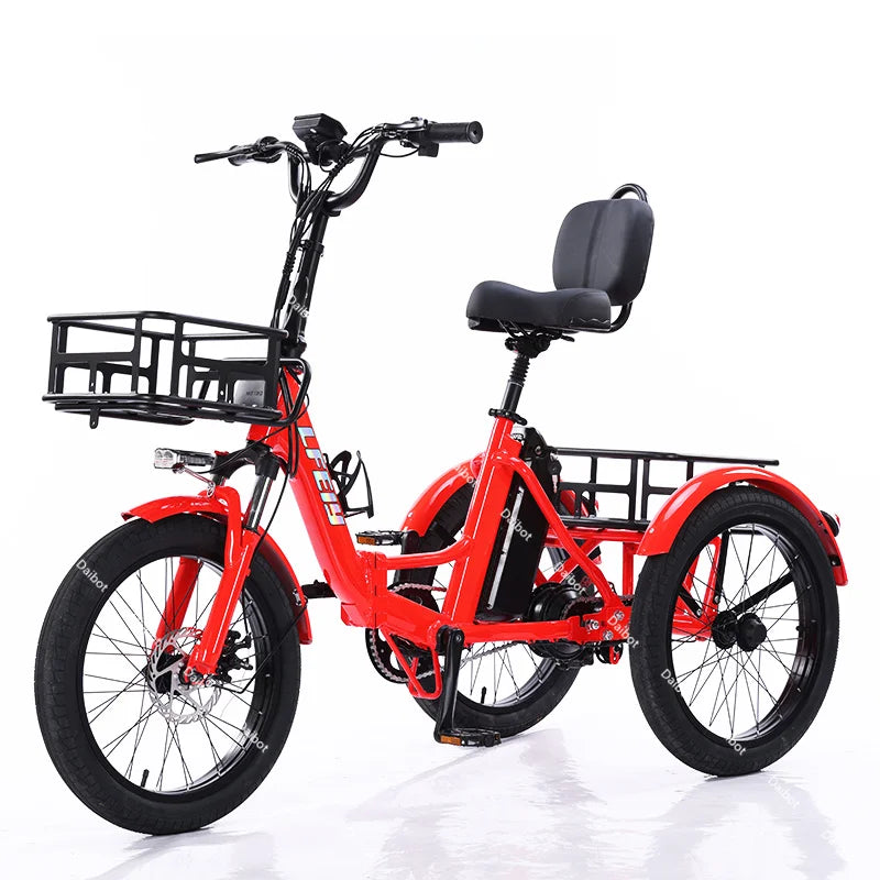 Foldable 48V Electric Cargo Tricycle With Removable Lithium Battery