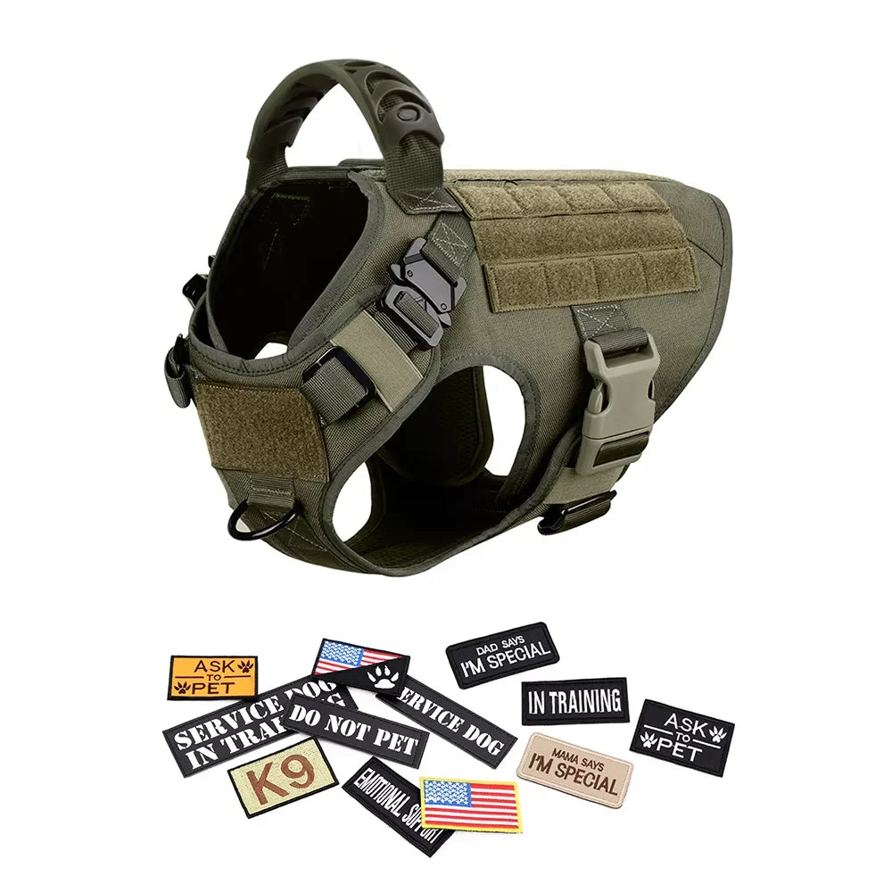 Petravel Padded Dog Tactical Harness Vest With Quick Release Buckle