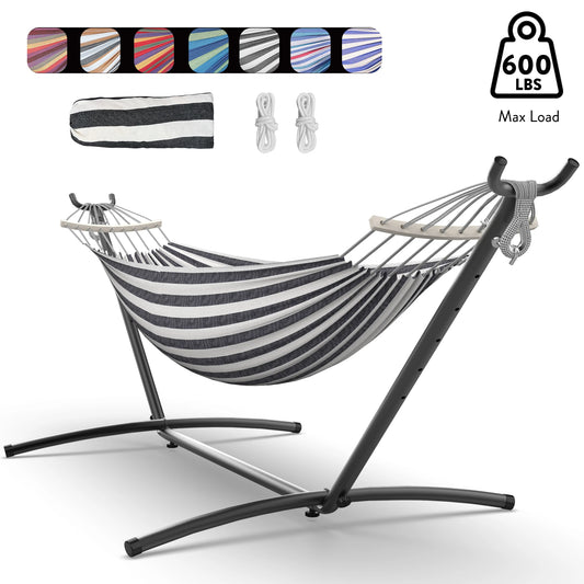 Gyroor Outdoor Adjustable Stand Nylon Hammock With Carry Bag